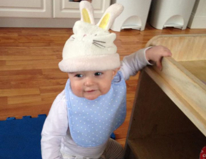 smiling happy infant at a Preschool & Daycare Serving Carmel, Indiana