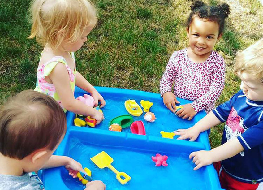 toddlers playing outdoor at a Preschool & Daycare Serving Carmel, Indiana